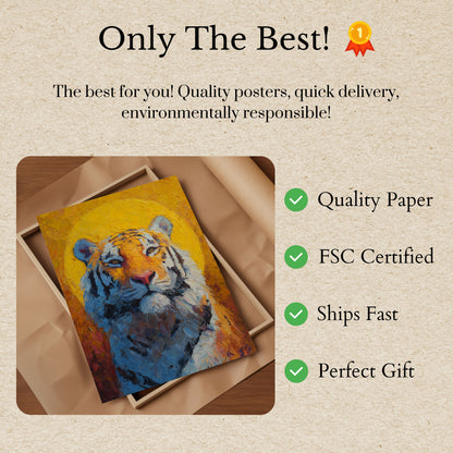Vibrant Wild Tiger Art Poster