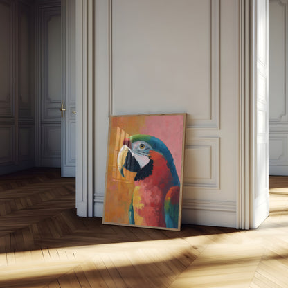 Vibrant Macaw Portrait Poster