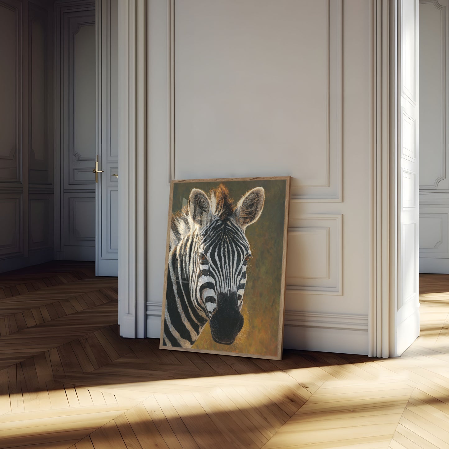 Majestic Zebra Portrait Poster