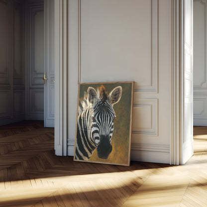 Majestic Zebra Portrait Poster
