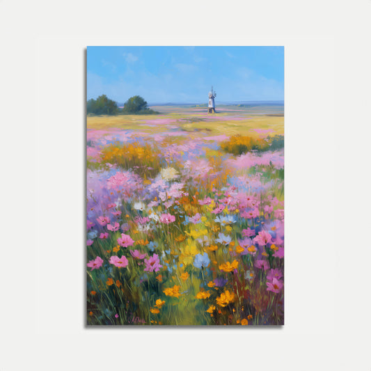 Buntes Wildblumenwiesen-Poster