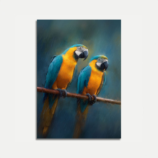 Blau- und Goldara-Poster