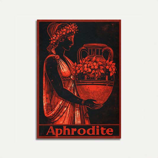 Poster di Afrodite con fiori