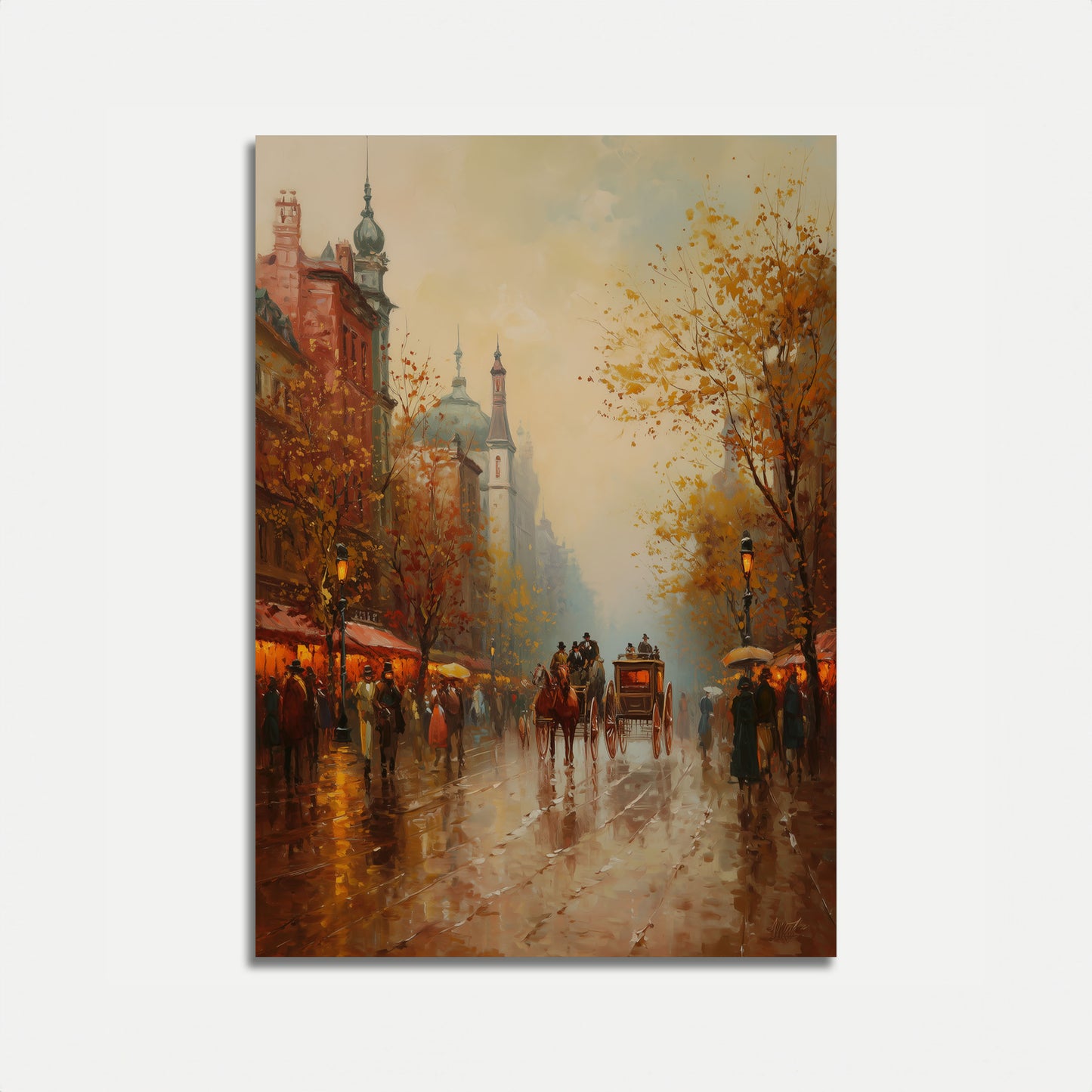 Autumn in Old City Poster