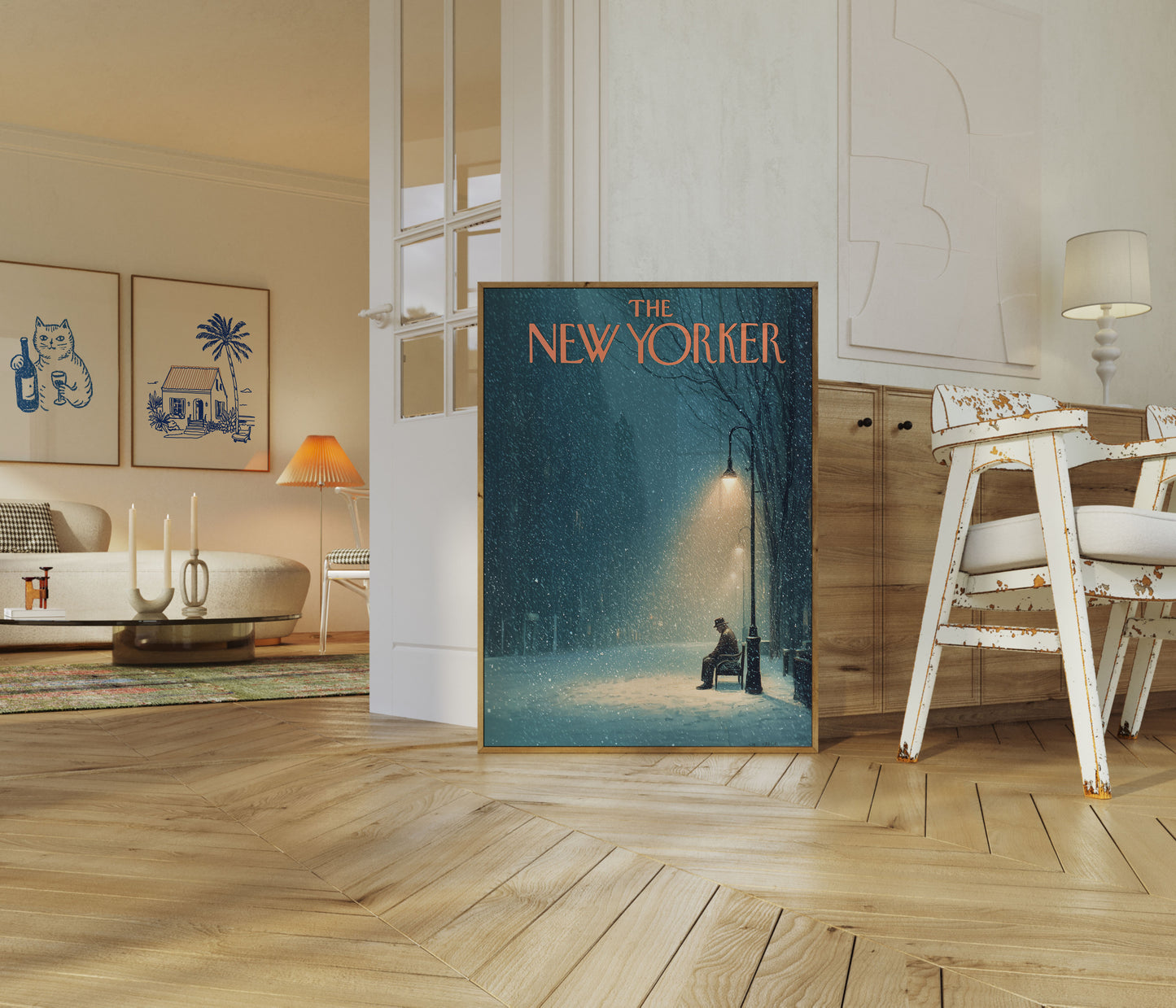 Solitude in Snowfall New Yorker Poster