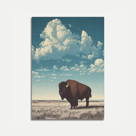 Majestueuze Bizon op de Prairie Poster