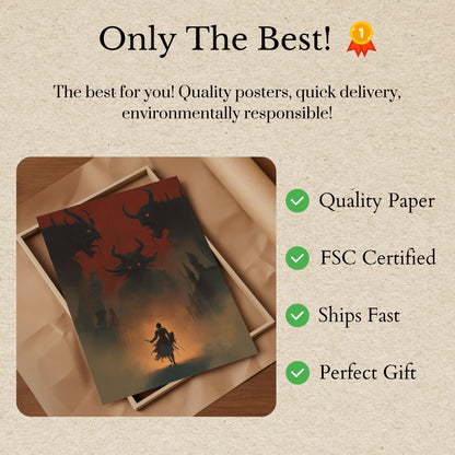 Krieger im Kampf gegen Dämonenkönige Poster