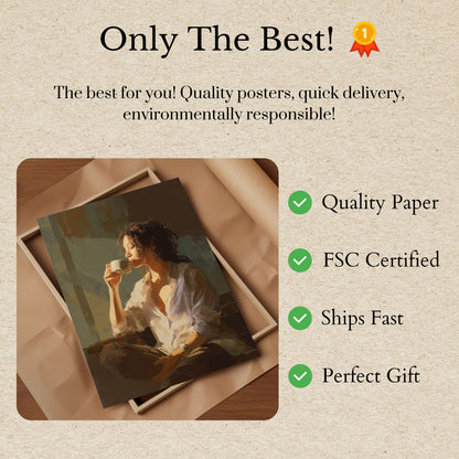 Morning Coffee Serenity Poster