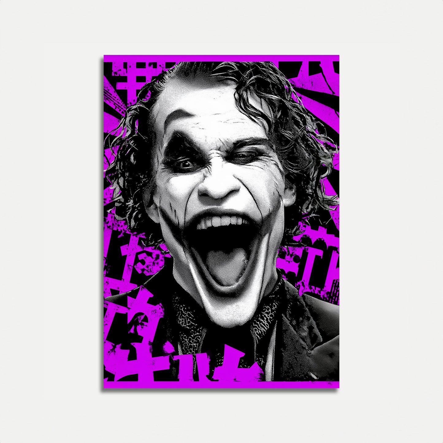 Chaotische Clown Donkerpaars Poster