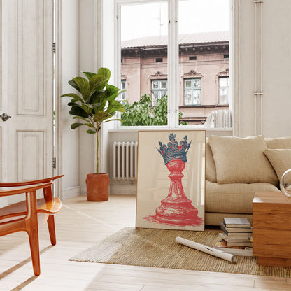 Royal Chess Piece Crown Poster