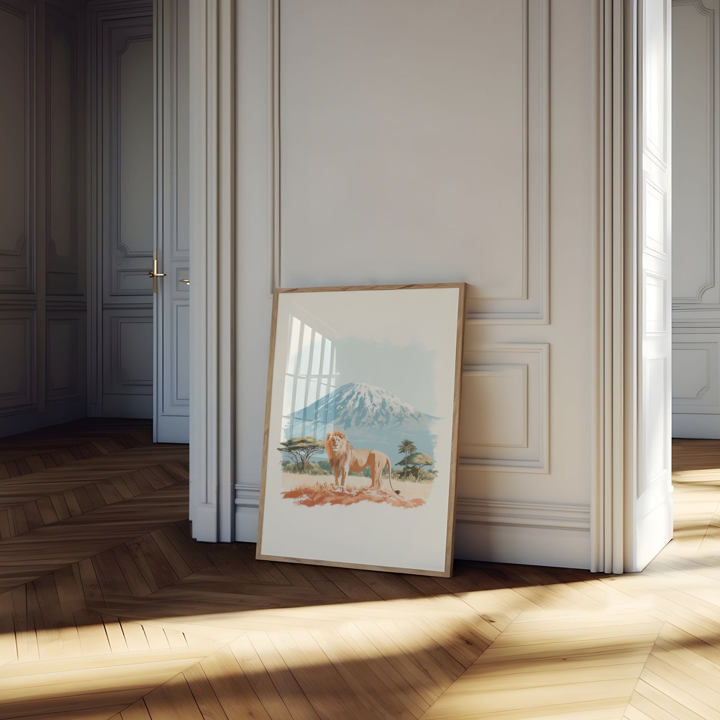 Majestic Lion Kilimanjaro Poster