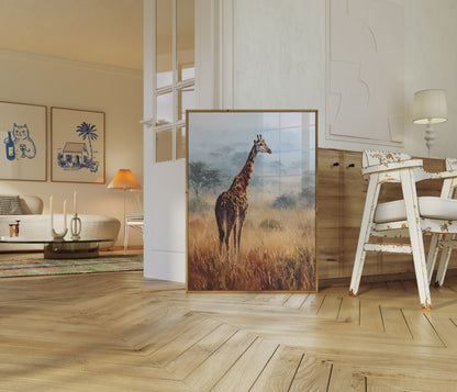 Serene Savanna Giraffe Poster