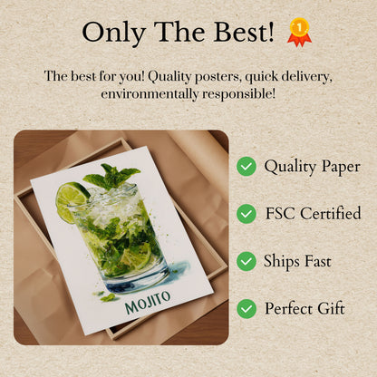 Refreshing Green Mojito Poster