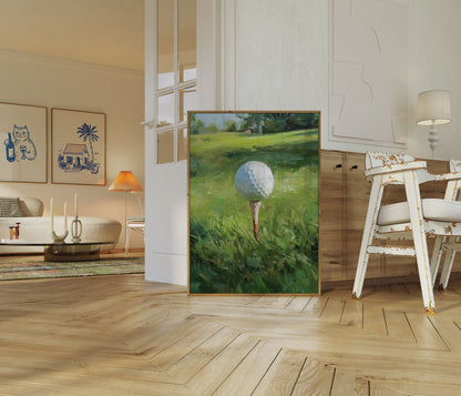 Póster del momento sereno en el campo de golf