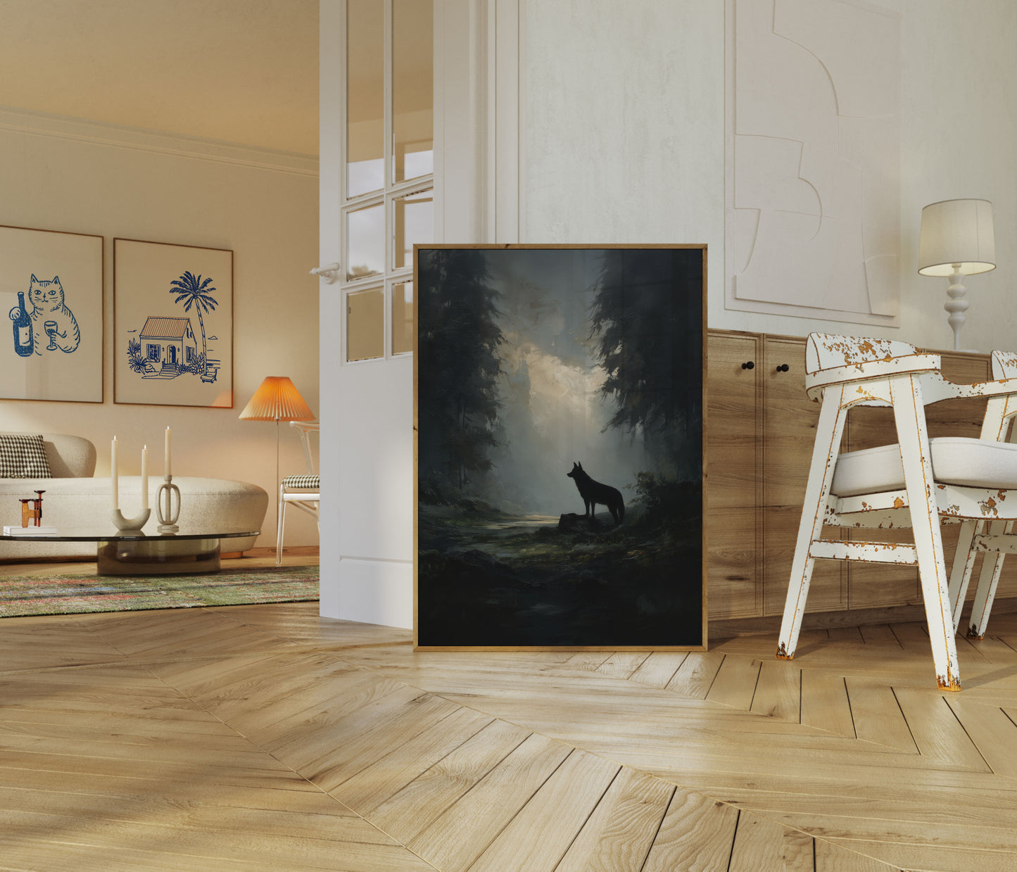 Lone Wolf Forest Whisper Poster