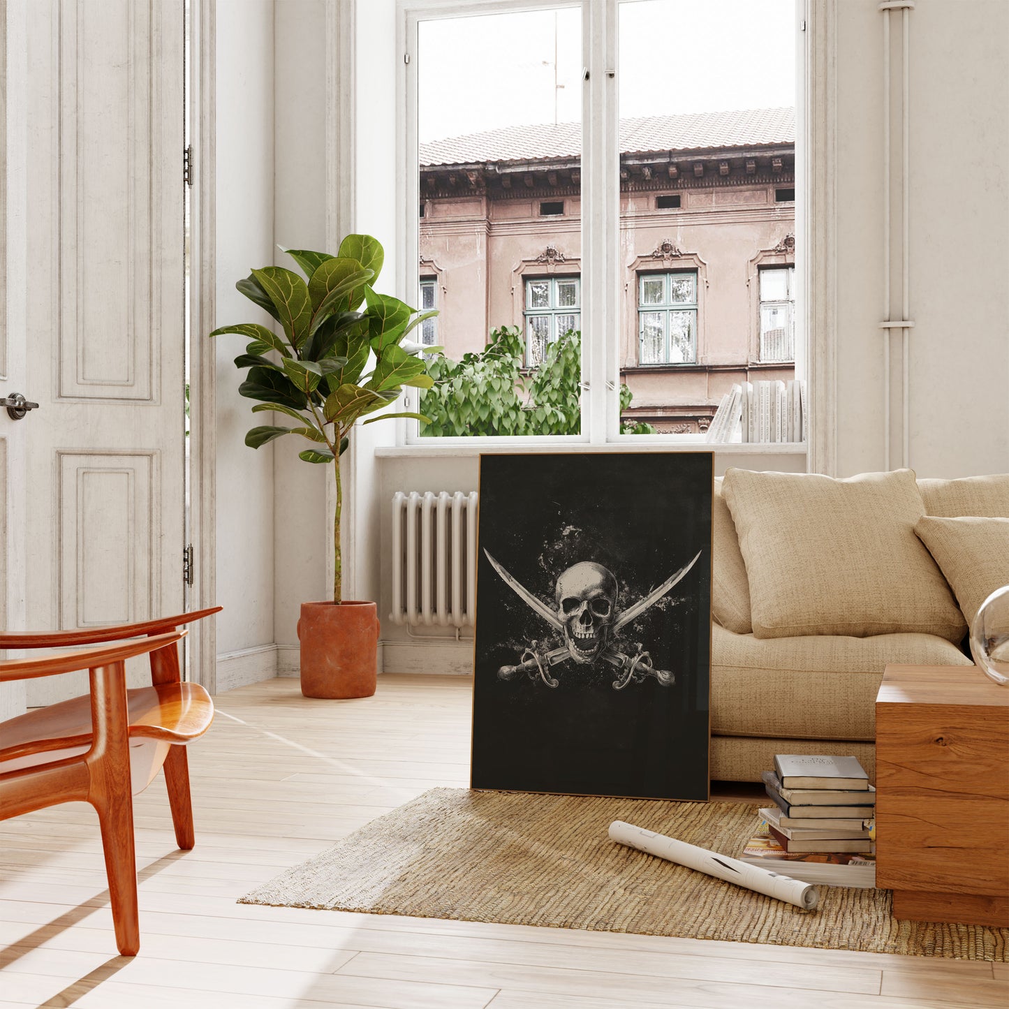 Skull and Crossed Swords Poster