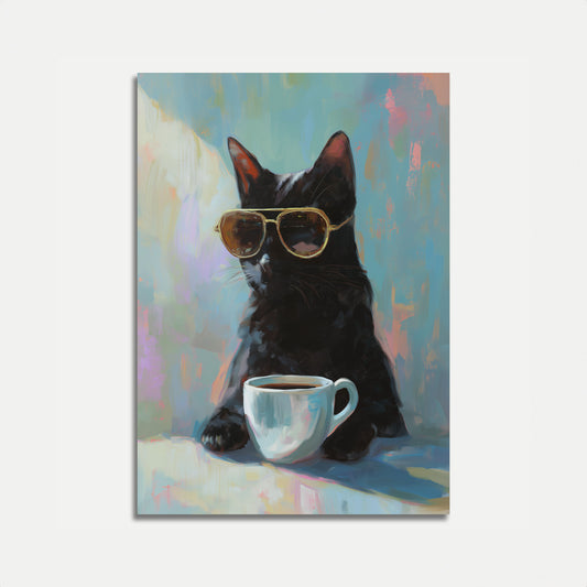 Pôster de Café da Manhã do Gato Legal