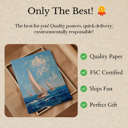 Coastal Sailing Adventure Poster