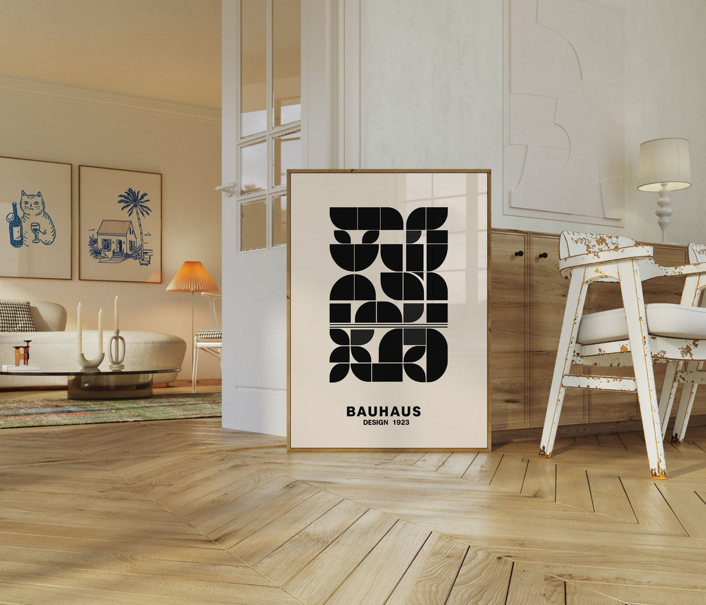 Bauhaus Geometric Abstract Poster