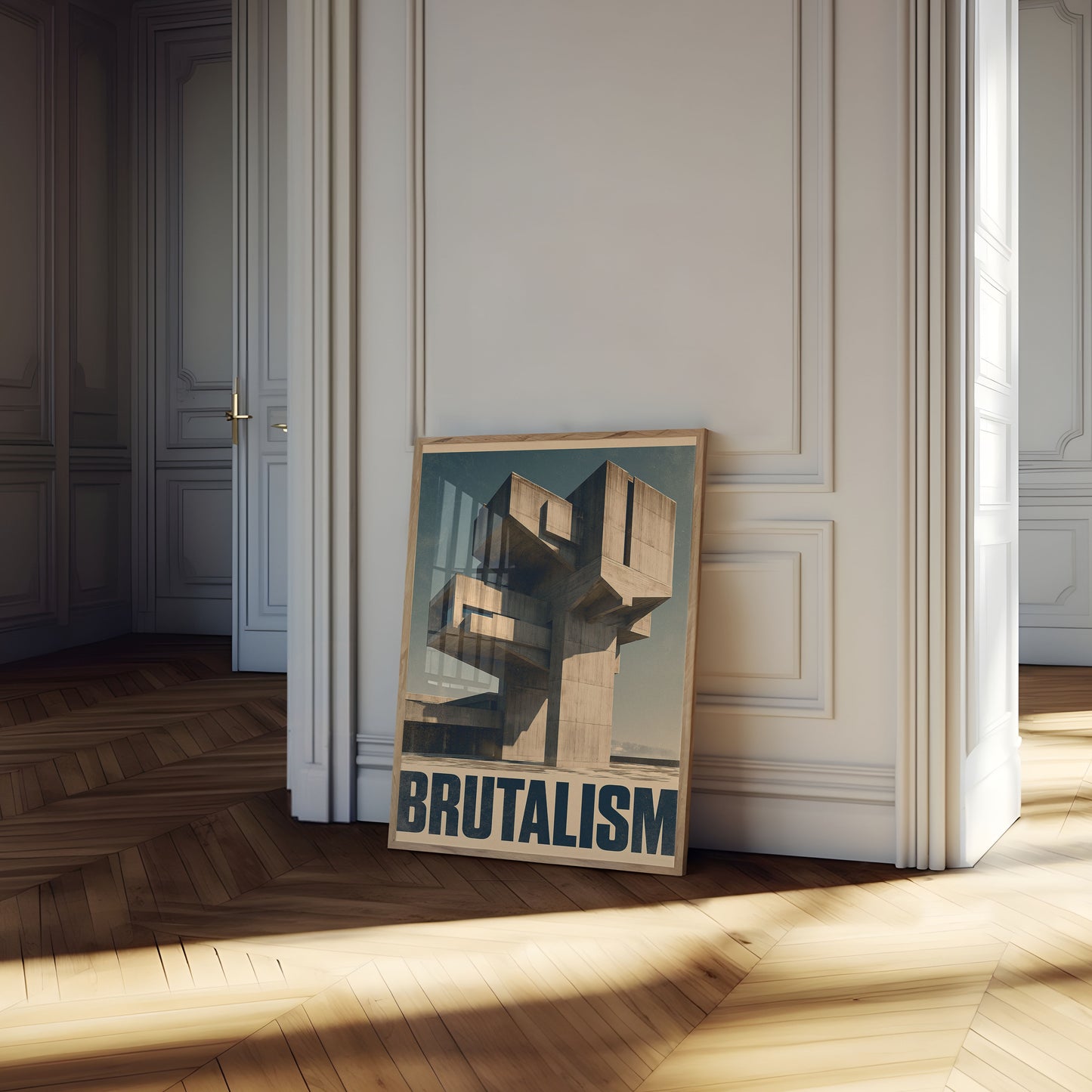 Brutalist Architecture Tower Poster