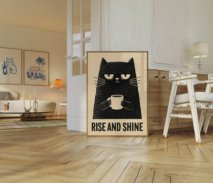 Grumpy Cat Coffee Morning Poster