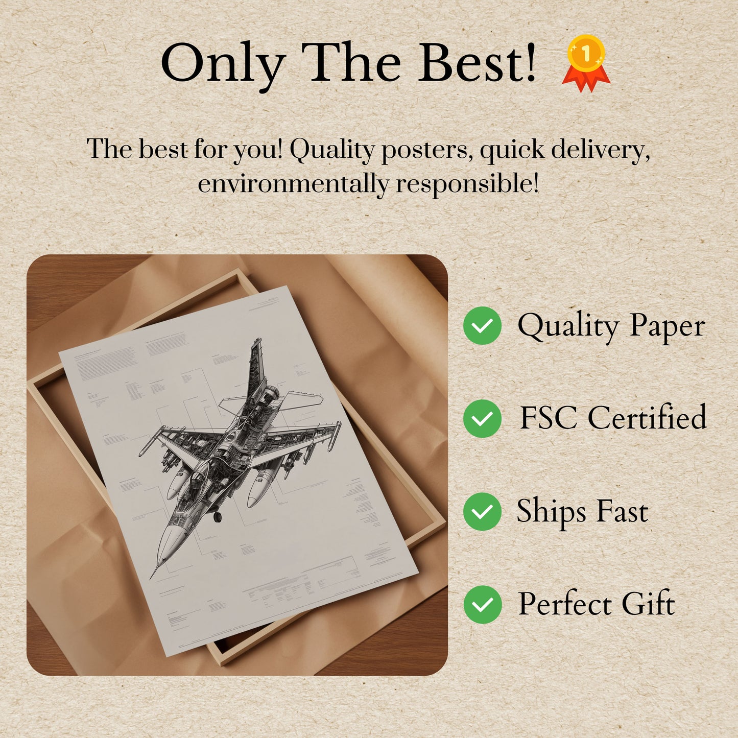 Technical Military Fighter Cutaway Poster