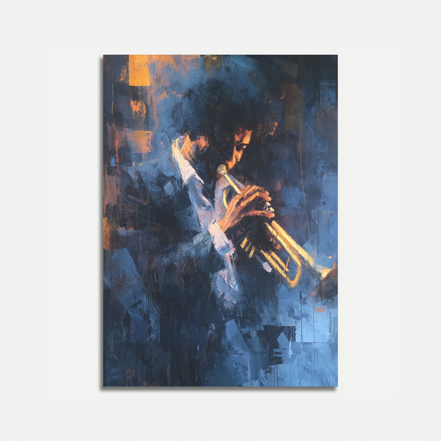 Jazz Musiker med Trompet Plakat