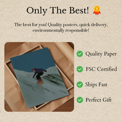 Snowboarding Mountain Rush Poster