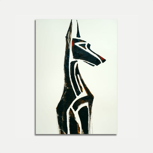 Abstract Geometric Dog Poster