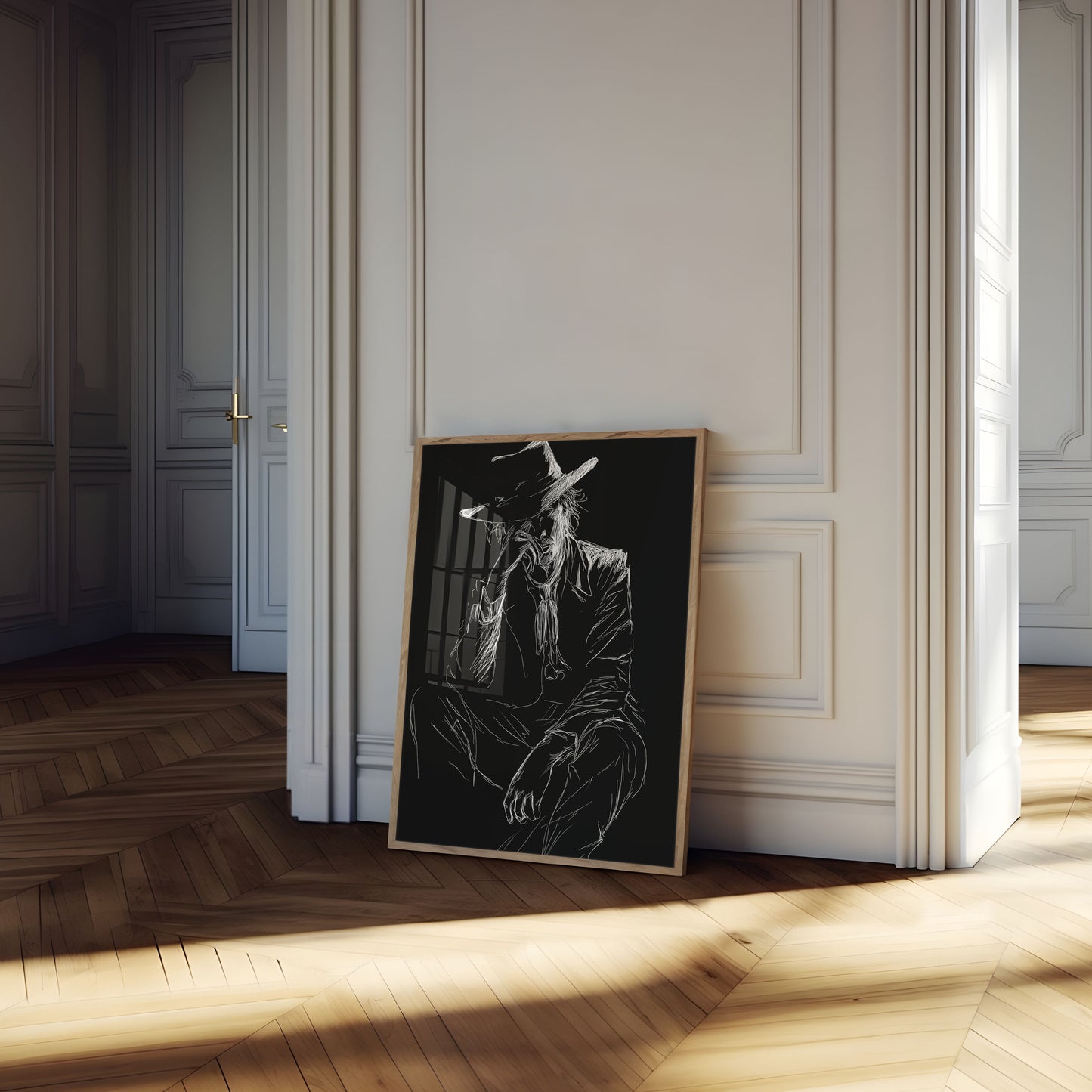 Mysterious Cowboy Silhouette Poster