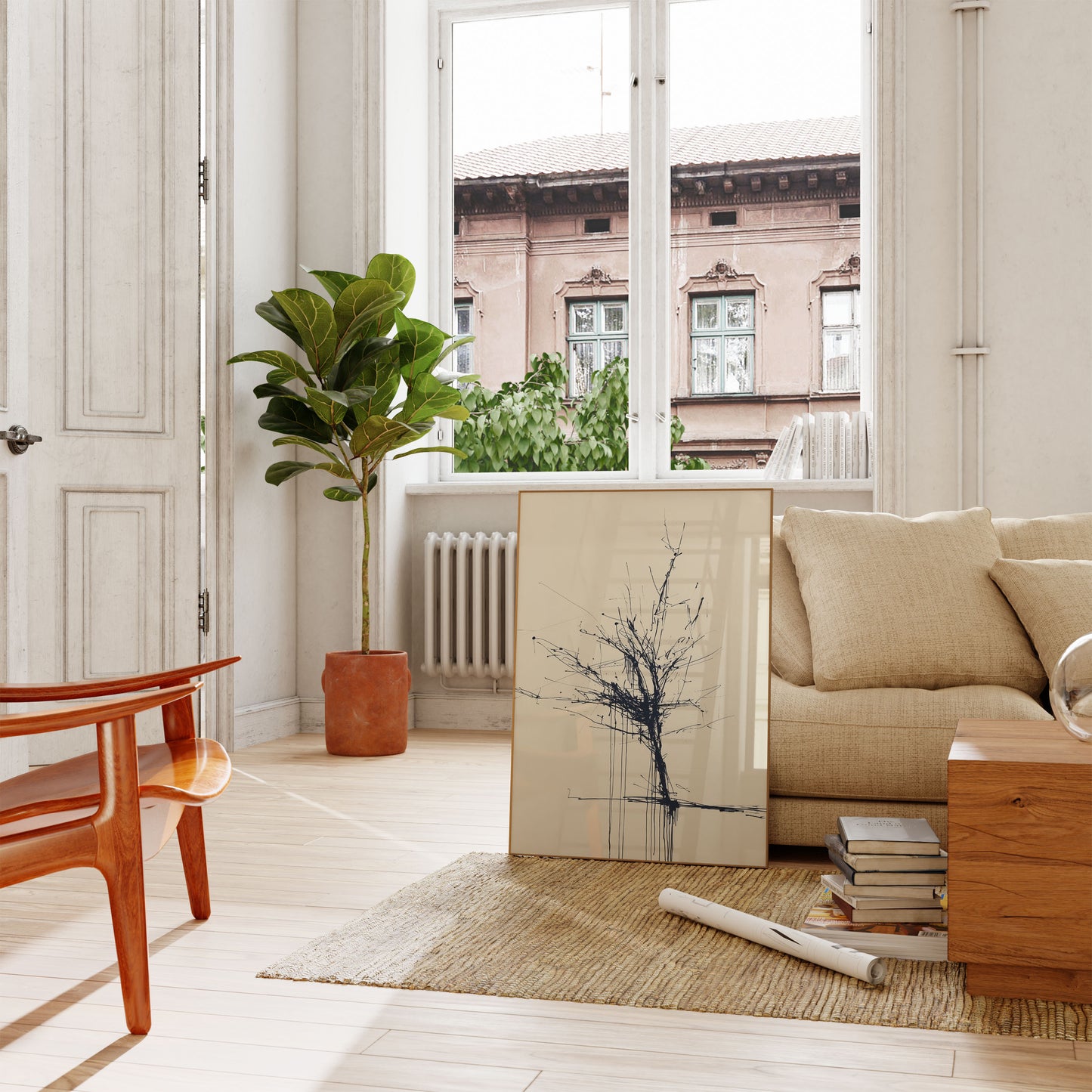 Abstract Minimalist Tree Poster