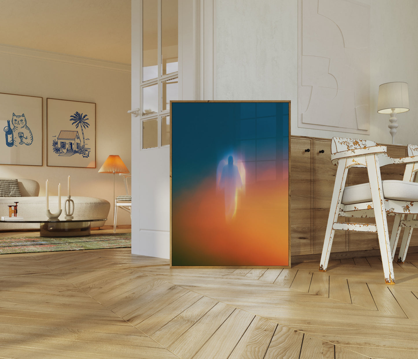Spiritual Light Silhouette Poster