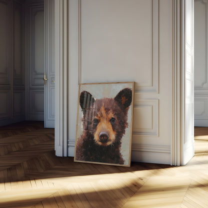 Poster di Dipinto a Olio Ritratto di Orso Nero