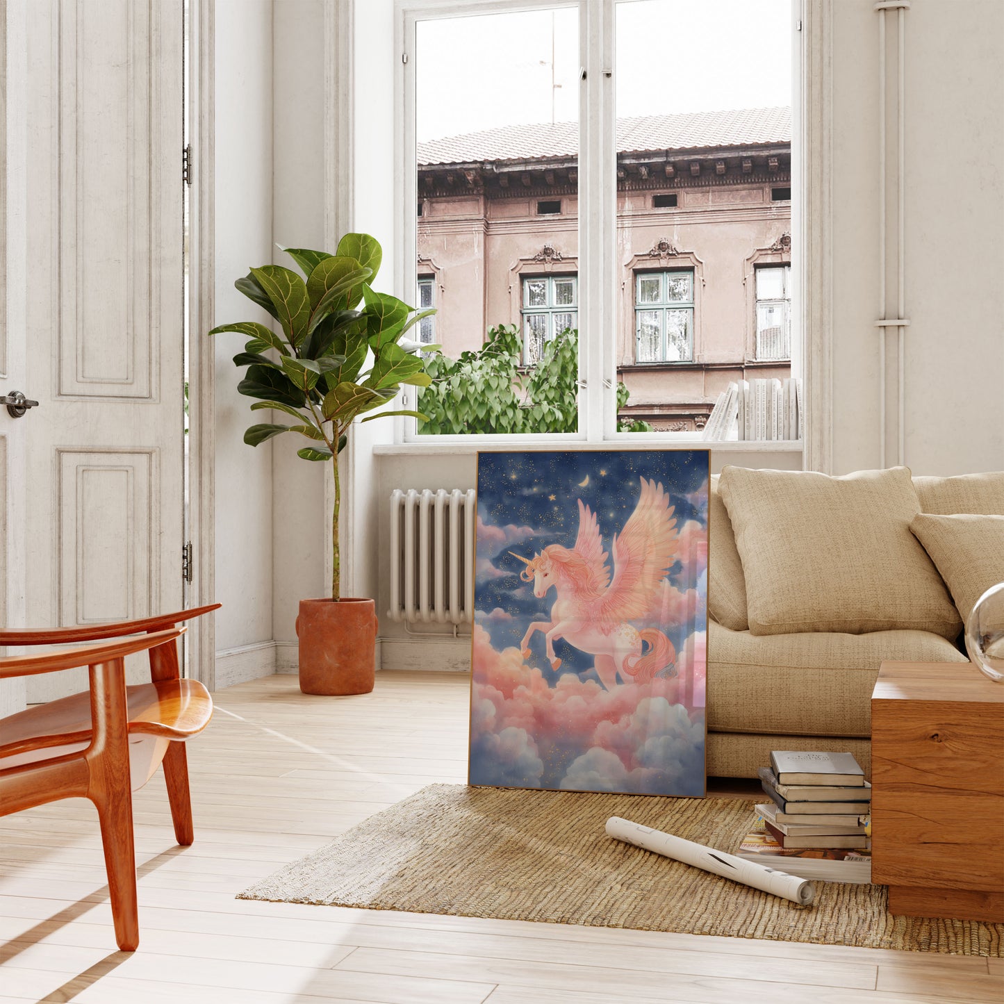 Poster dell'Unicorno Notte Stellata