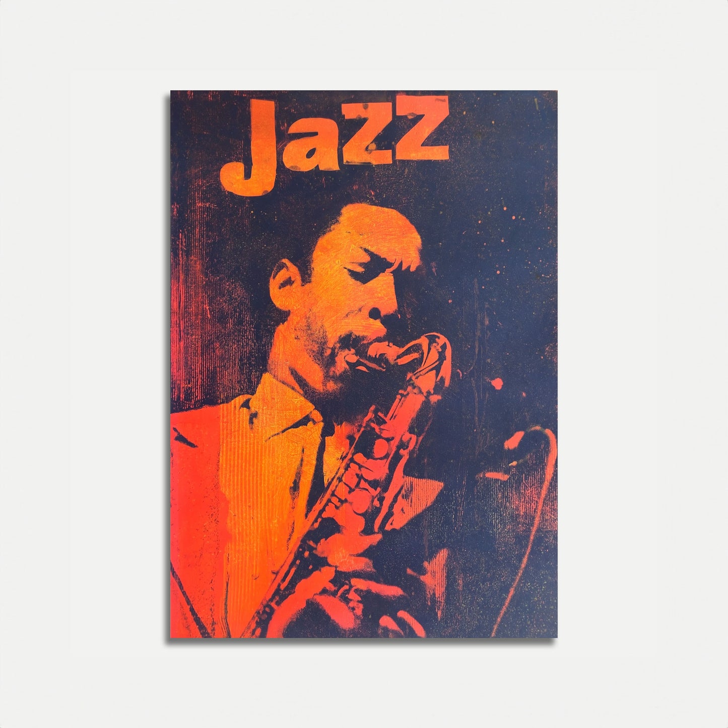 Plakát jazzového saxofonisty