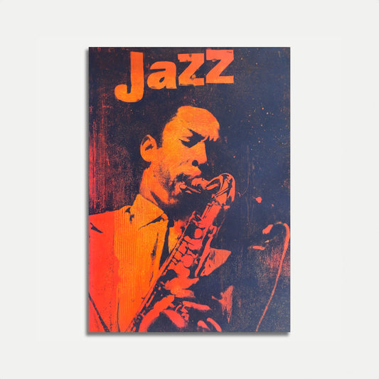 Póster de saxofonista de jazz