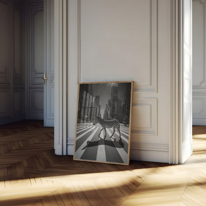 Urban Zebra Street Crossing Poster