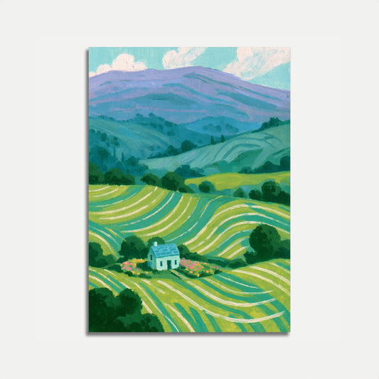 Rolling Hills Countryside Landscape Poster