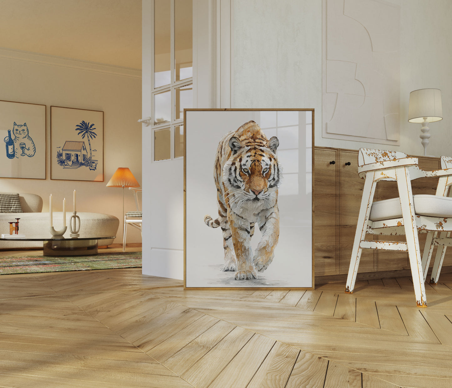 Majestic Bengal Tiger Walking Poster