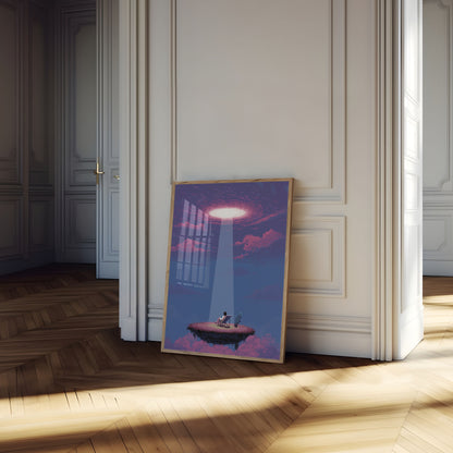 Kosmiczna Samotność Plakat Unoszącej się Wyspy