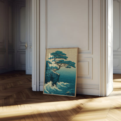 Kystbonsaitræ Oceanplakat