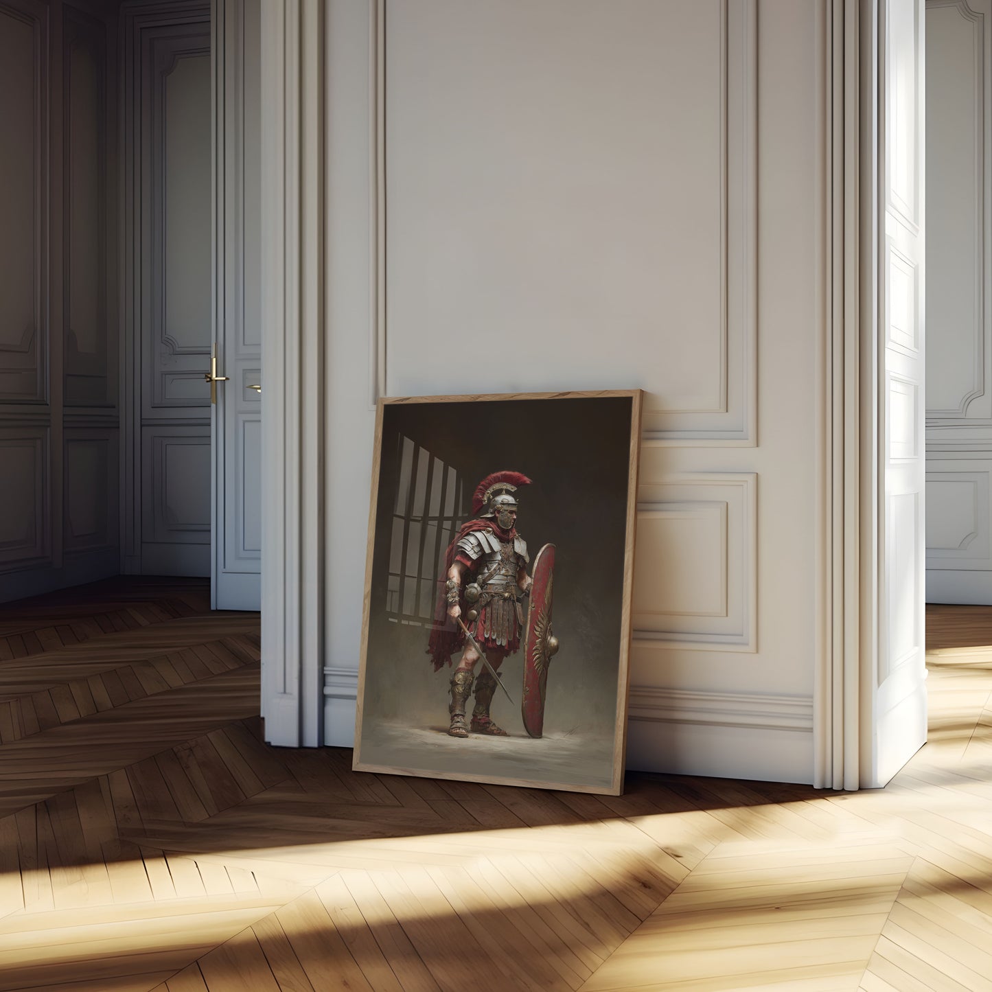 Majestic Roman Legionary Battle Poster