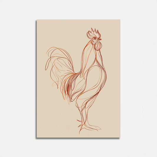 Elegant Tupp Linjekonst Poster