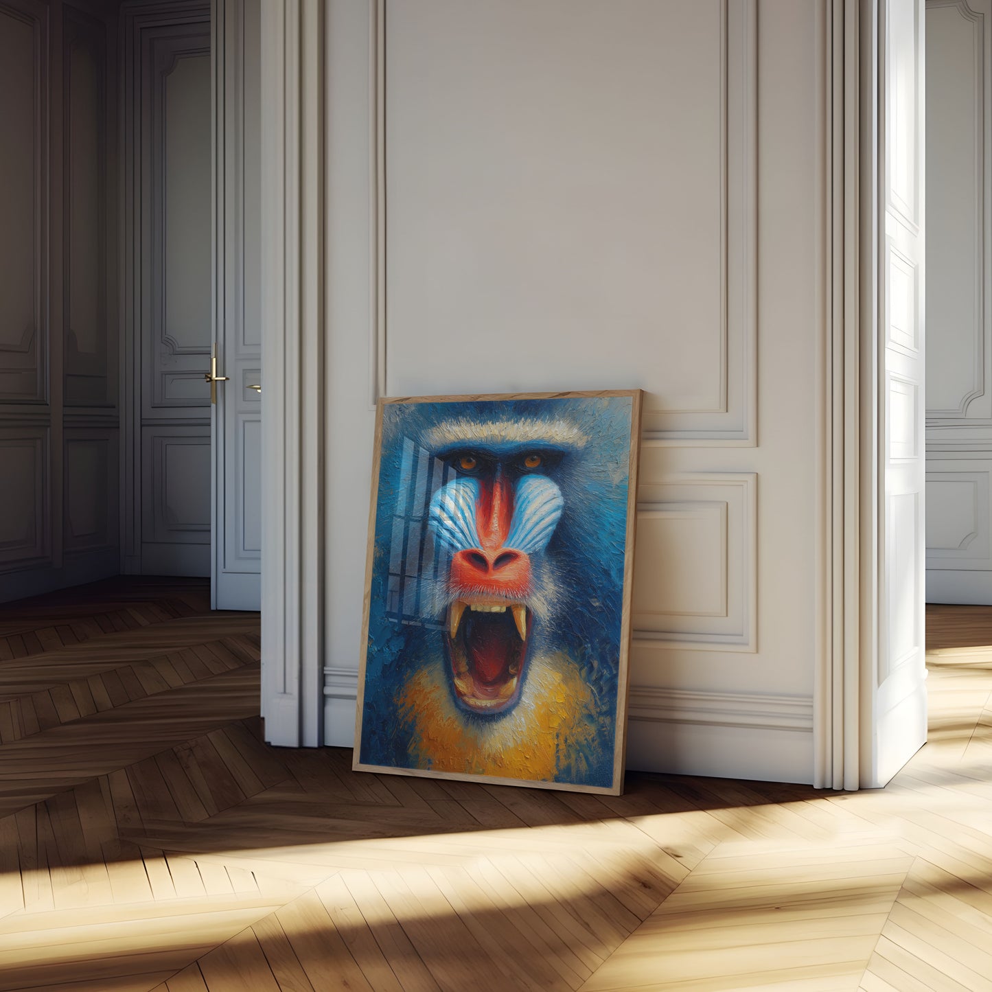 Mandrill-Gesichtsporträt-Poster