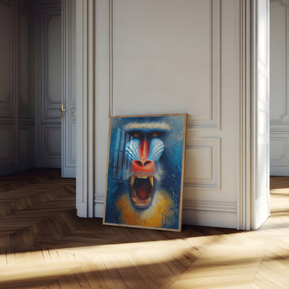 Mandrill-Gesichtsporträt-Poster