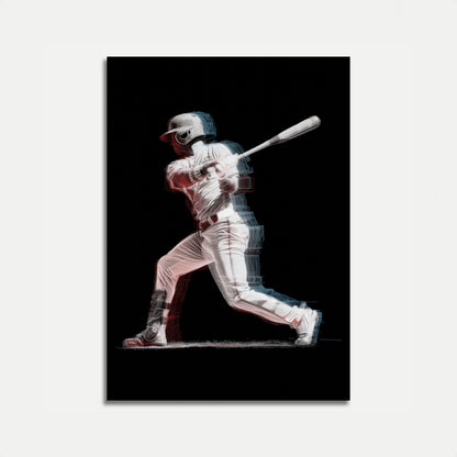 Dynamic Baseball Swing Poster