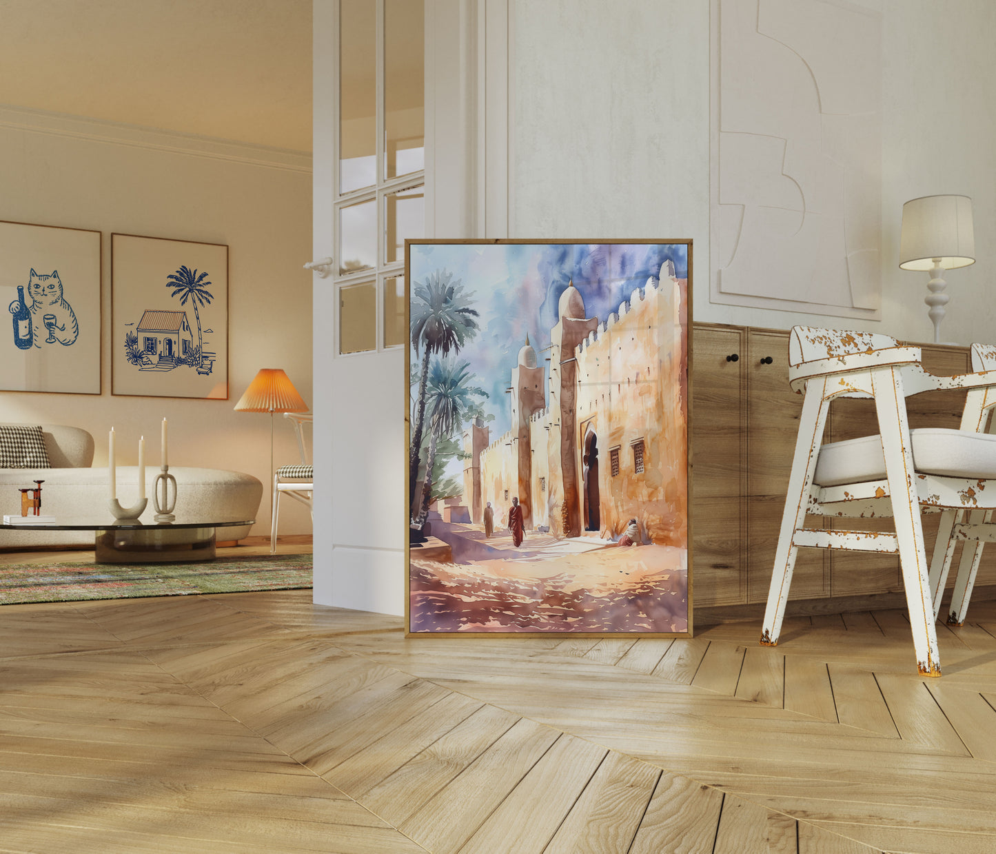 Desert Citadel Street Scene Poster