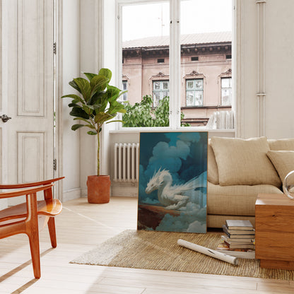 Ethereal White Dragon Poster