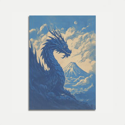 Majestic Dragon Mountain Poster