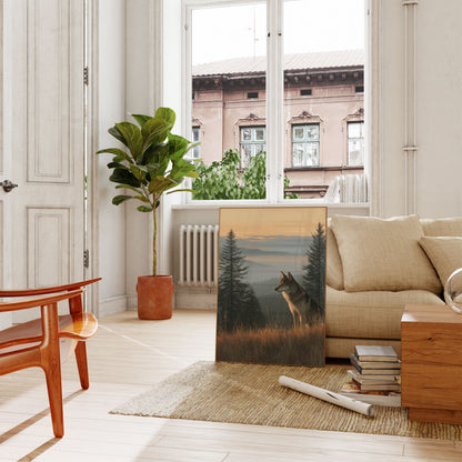 Misty Mountain Wolf Poster